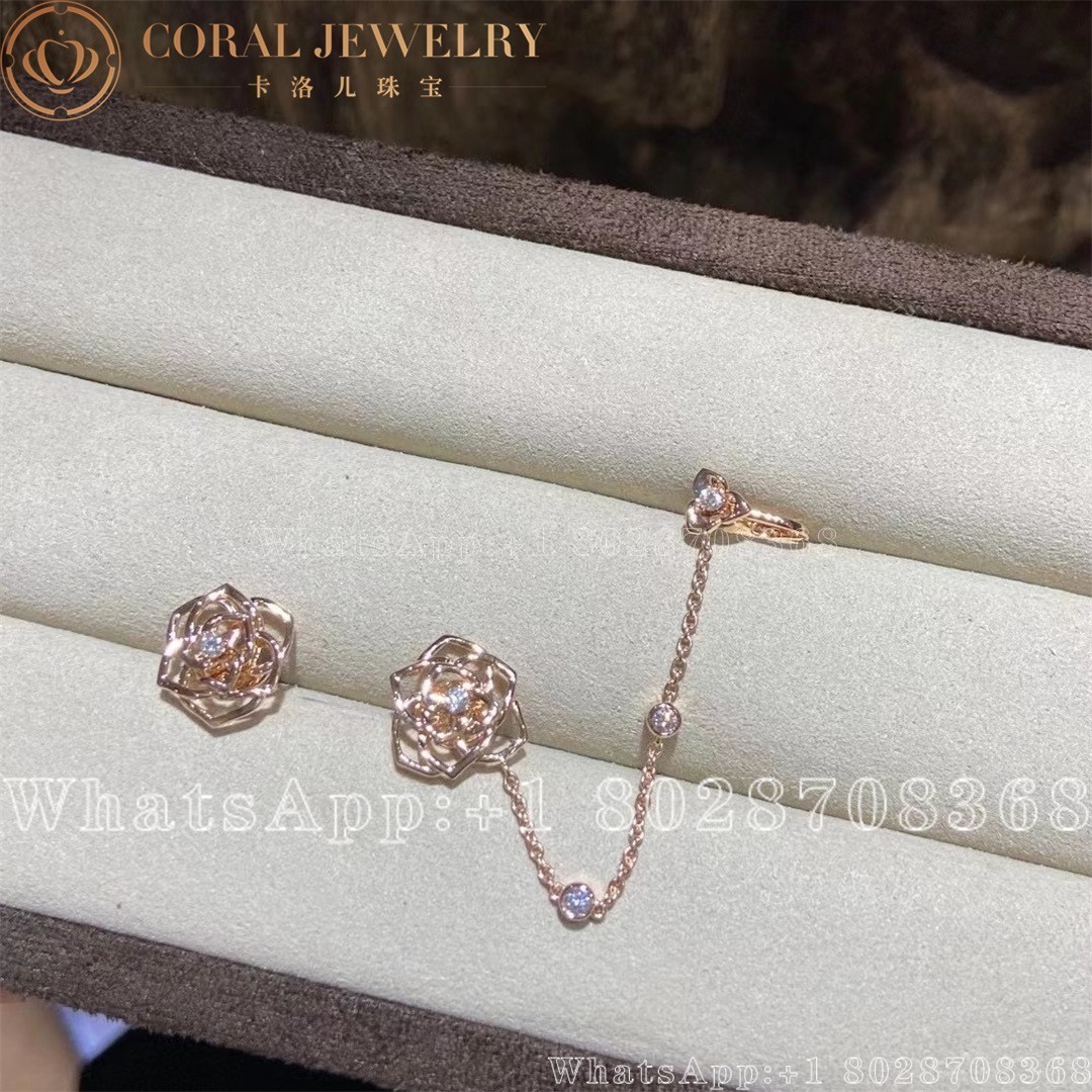 Piaget Rose Earrings Rose Gold Diamond Earrings G38u0077 Coral (10)