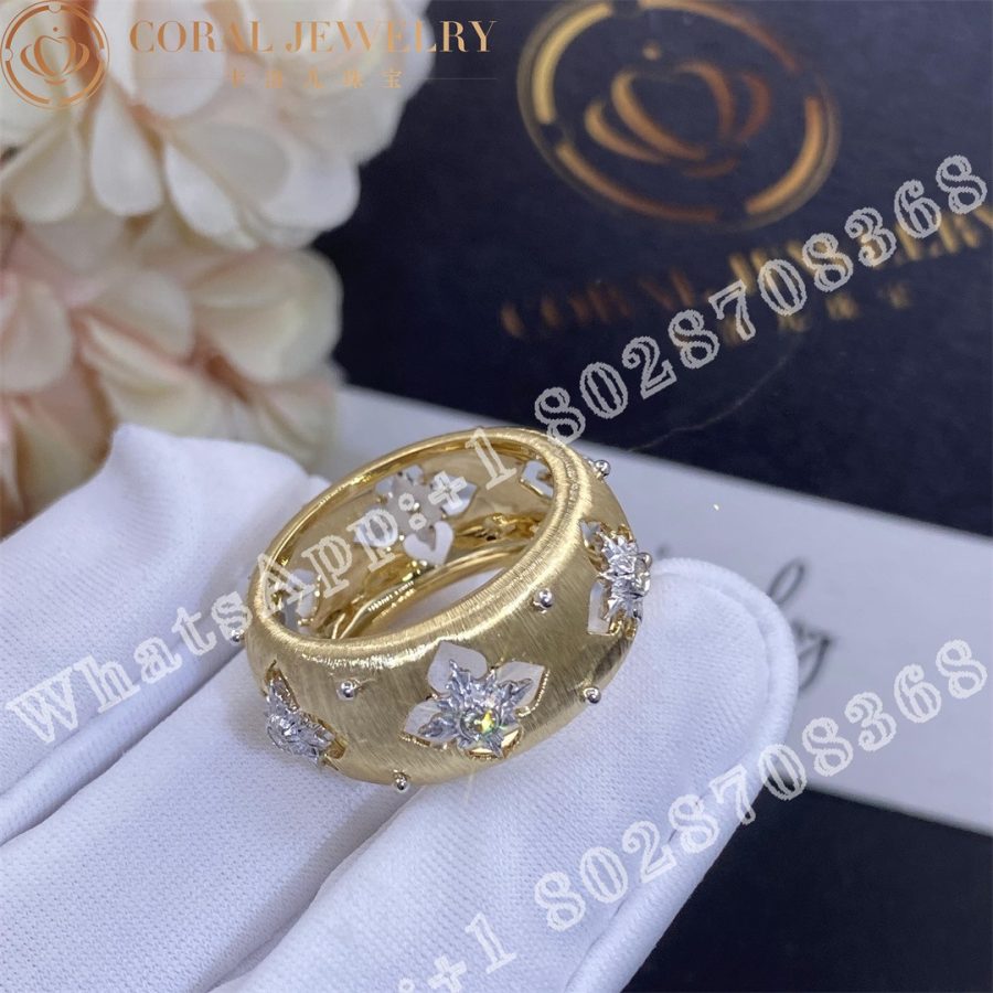 Buccellati Macri Classica Eternelle In Yellow And White Gold Set With Diamonds Jauete013115 Coral (1)