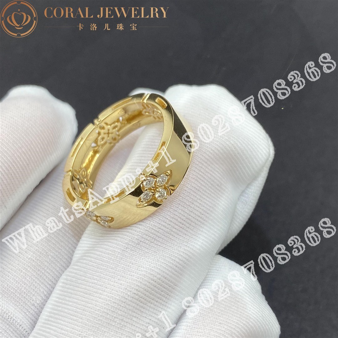 Roberto Coin Love in Verona Yellow Gold Ring with Diamonds