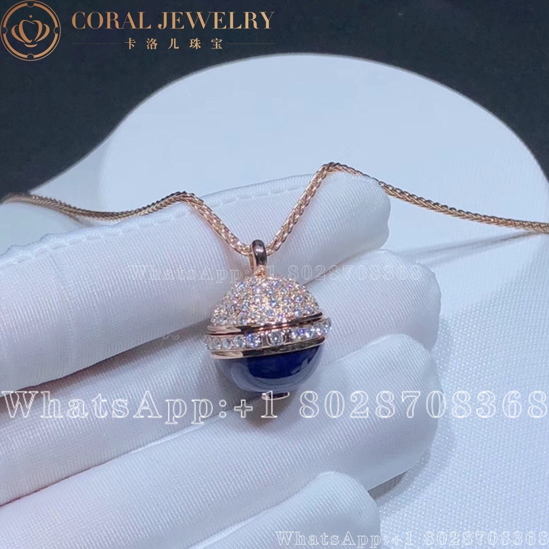 Piaget Possession Pendant Rose Gold Lapis Lazuli Diamond Pendant G33pc100 Coral (1)