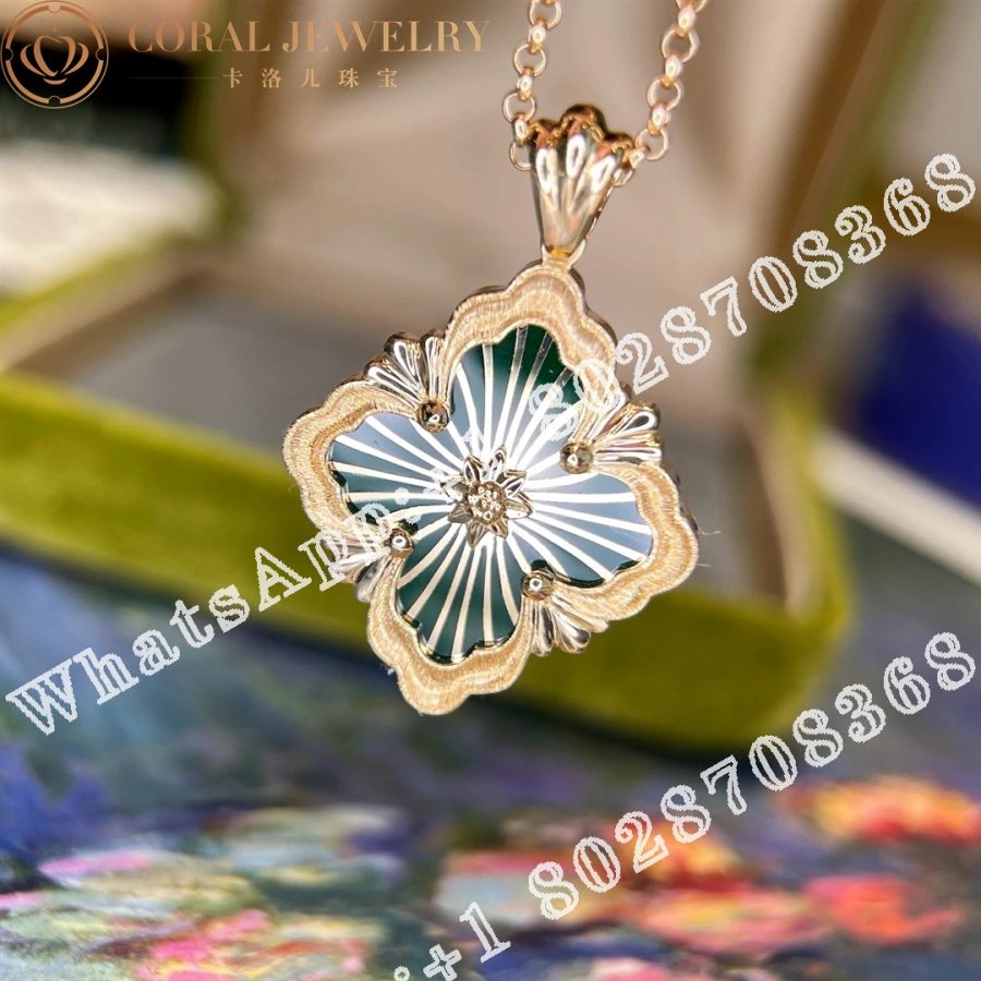 Buccellati Opera Tulle Pendant in yellow gold Big motif JAUPEN014317