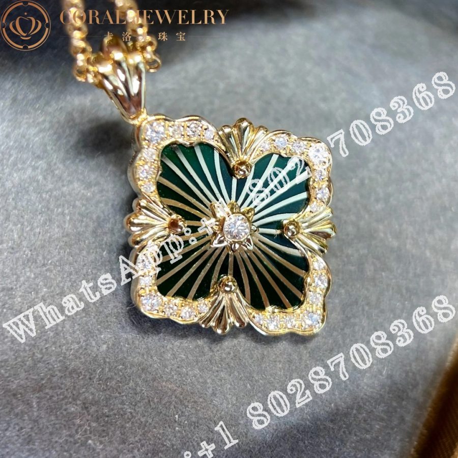 Buccellati Opera Tulle Pendant in yellow gold Big motif JAUPEN014317