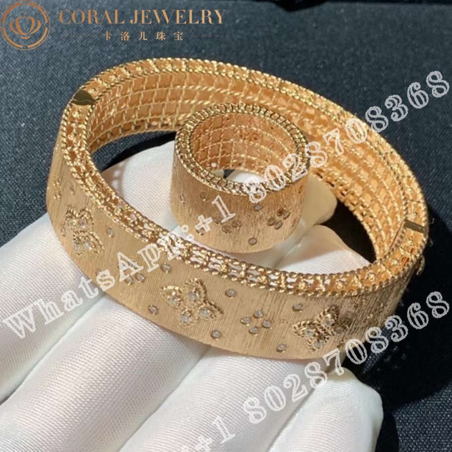 Roberto Coin Rose Gold Diamonds Venetian Princess Large Ring