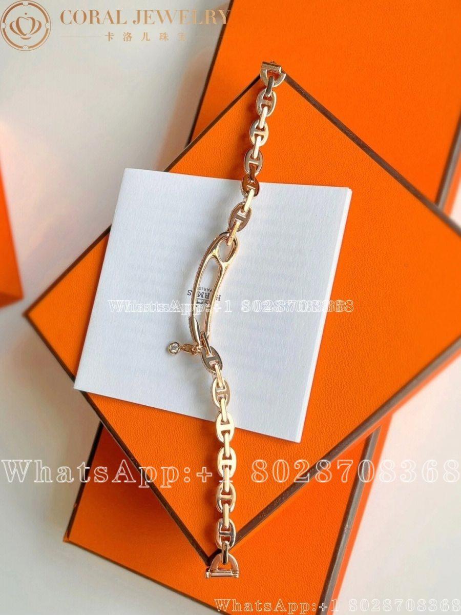 Hermes Chaine Dancre Punk Bracelet H217480b Coral (1)