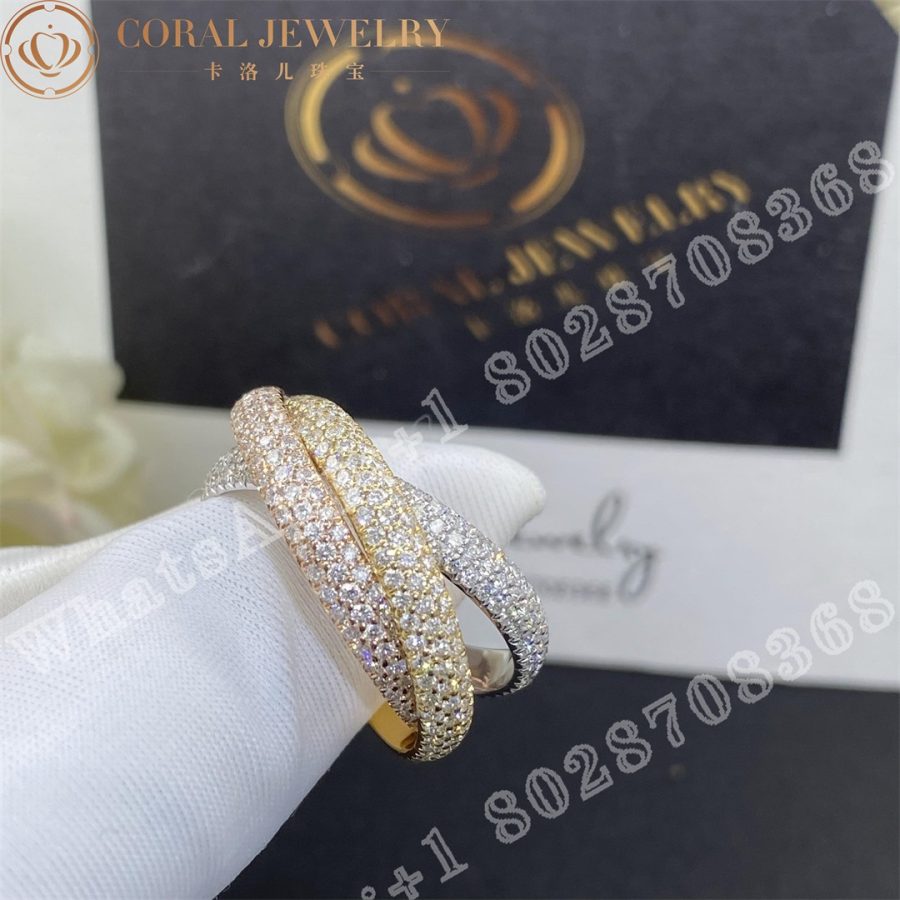 Cartier Trinity Ring Classic Diamonds Ref N4210700 Coral (4)