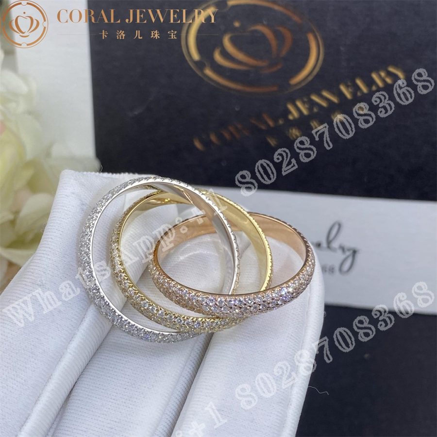 Cartier Trinity Ring Classic Diamonds Ref N4210700 Coral (5)