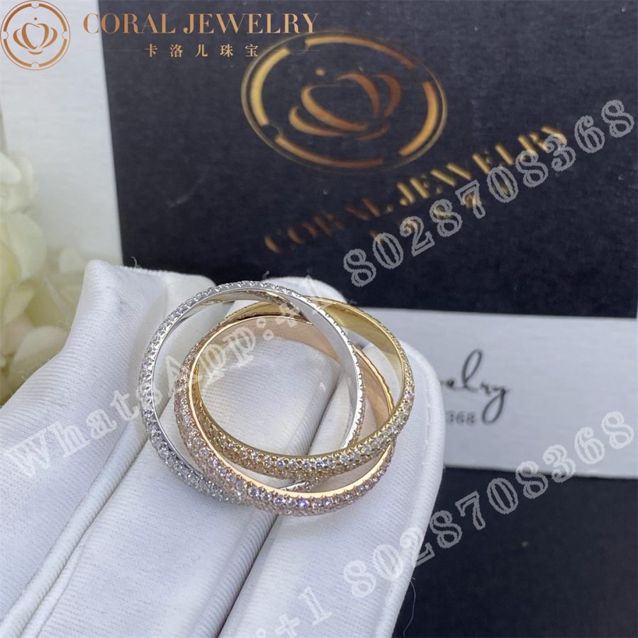 Cartier Trinity Ring Classic Diamonds Ref N4210700 Coral (7)