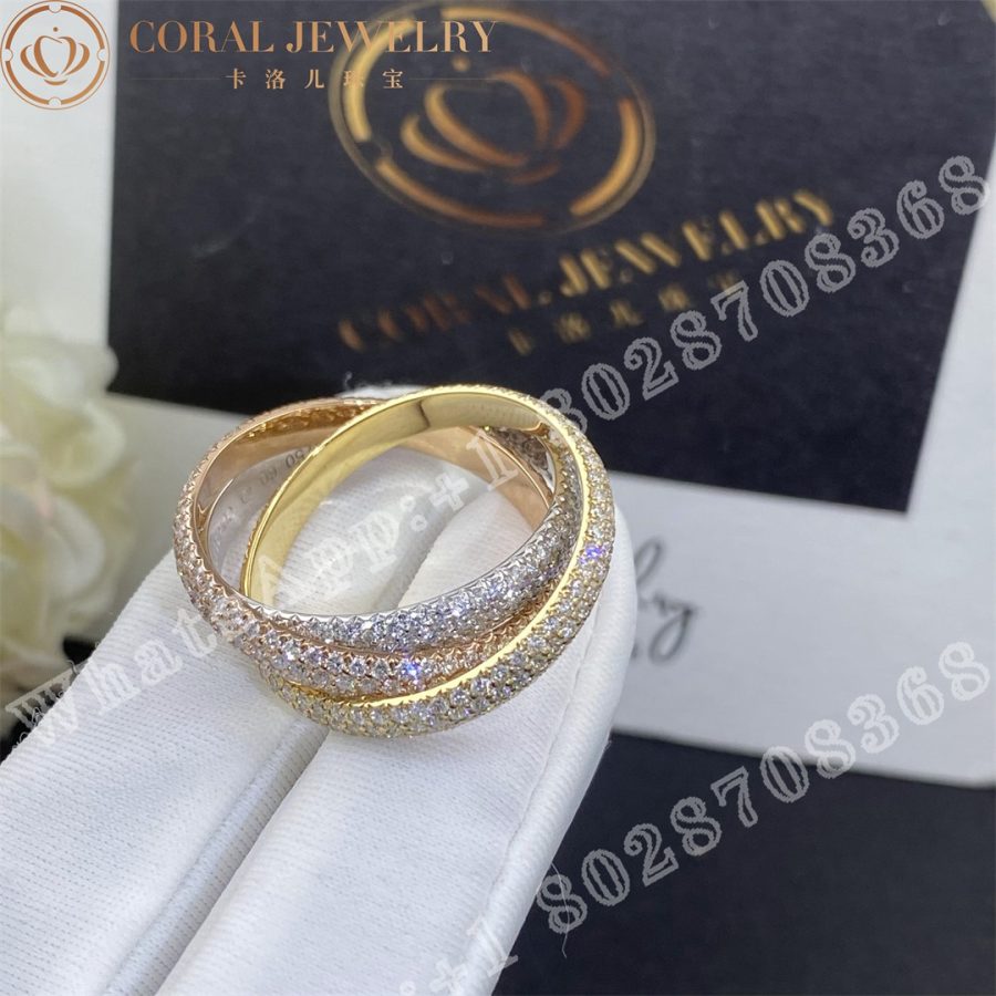 Cartier Trinity Ring Classic Diamonds Ref N4210700 Coral (8)