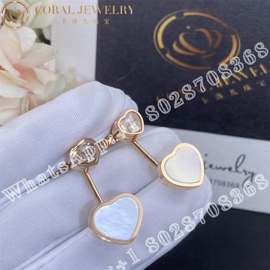 Happy Hearts Earrings Ethical Rose Gold Diamonds Mother Of Pearl Ref Number 83a082 5301 Coral (4)