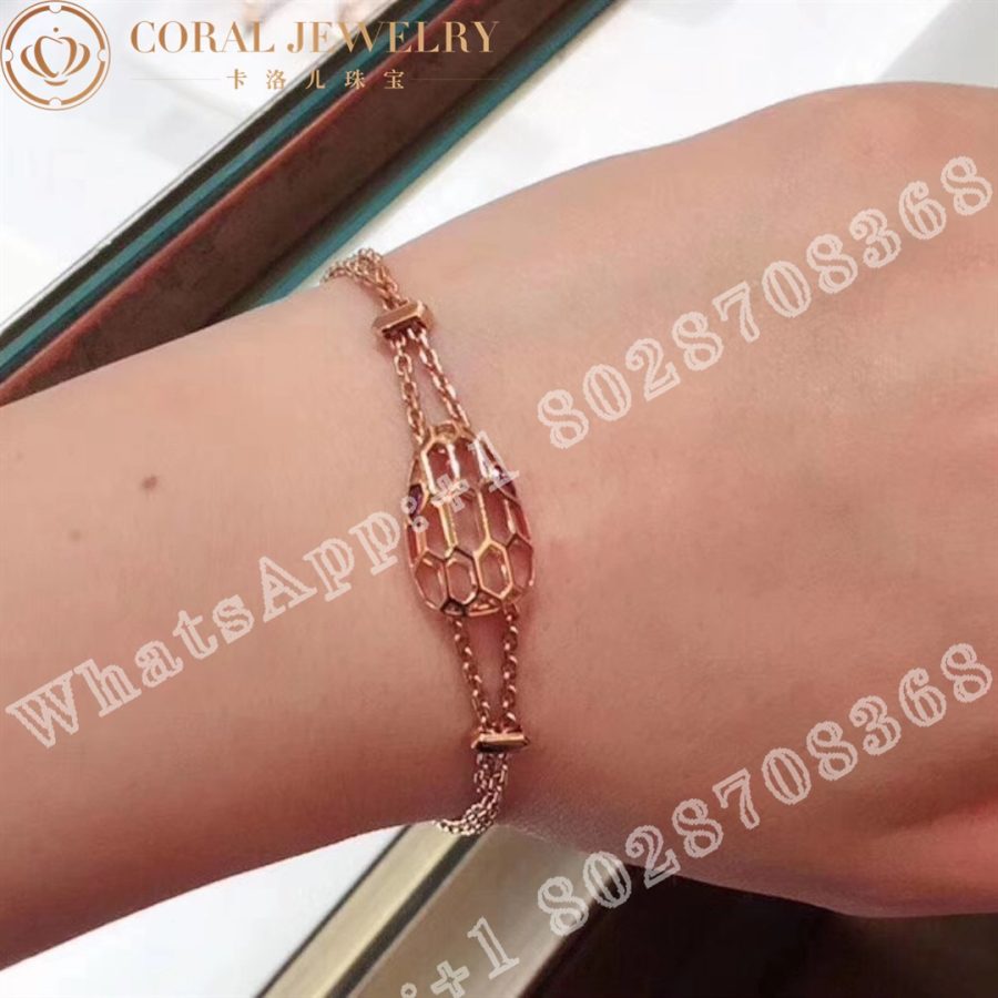 Bulgari Serpenti Rose Gold Bracelet Br857739 Coral (2)