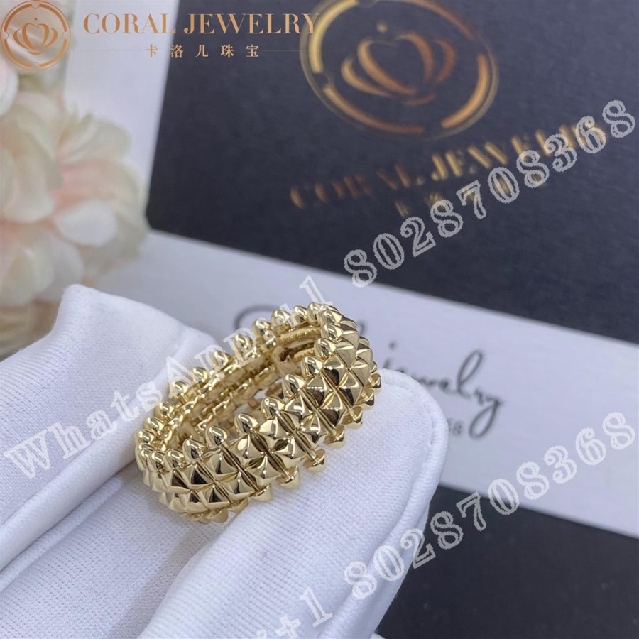 Cartier Clash De Cartier Ring Double Row Model Yellow Gold Ref B4238300 Coral (5)