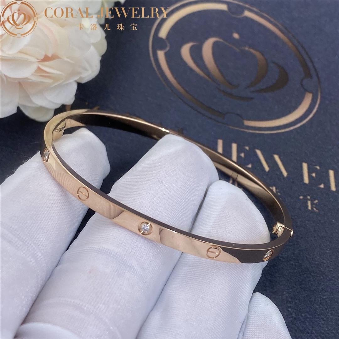 Cartier Love Bracelet, Small Model, 6 Diamonds Rose Gold Ref. B6047617