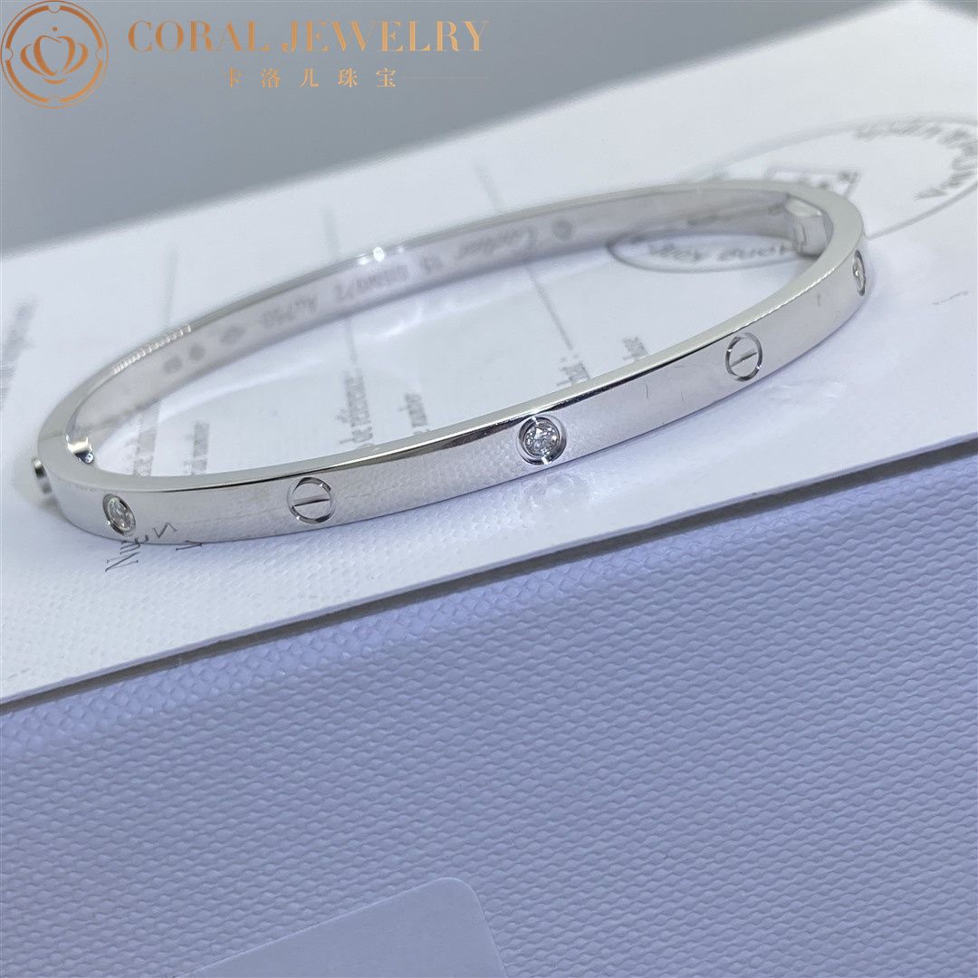 Cartier Love Bracelet, Small Model, 6 Diamonds White Gold Ref. B6047717