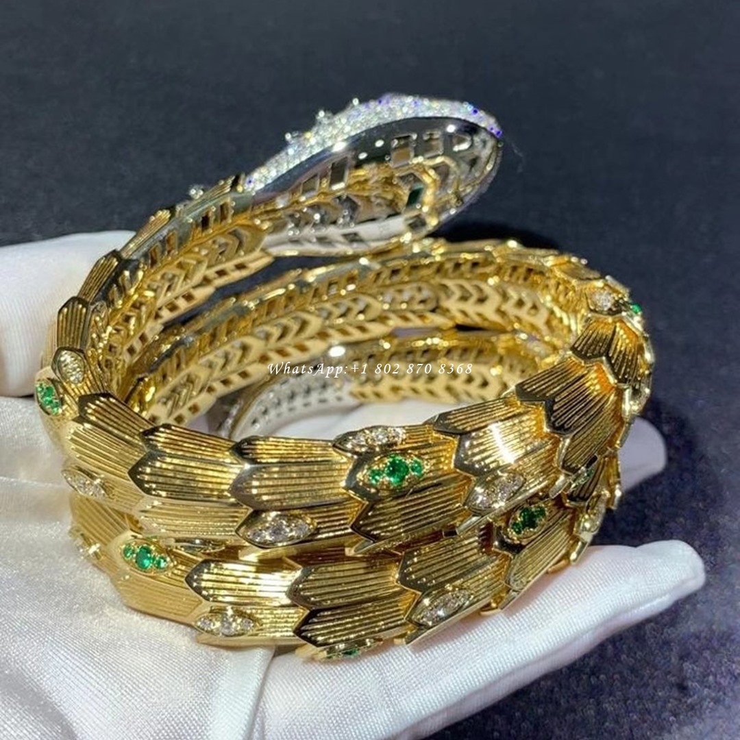 bulgari-serpenti-gold-bracelet-diamond-and-emerald