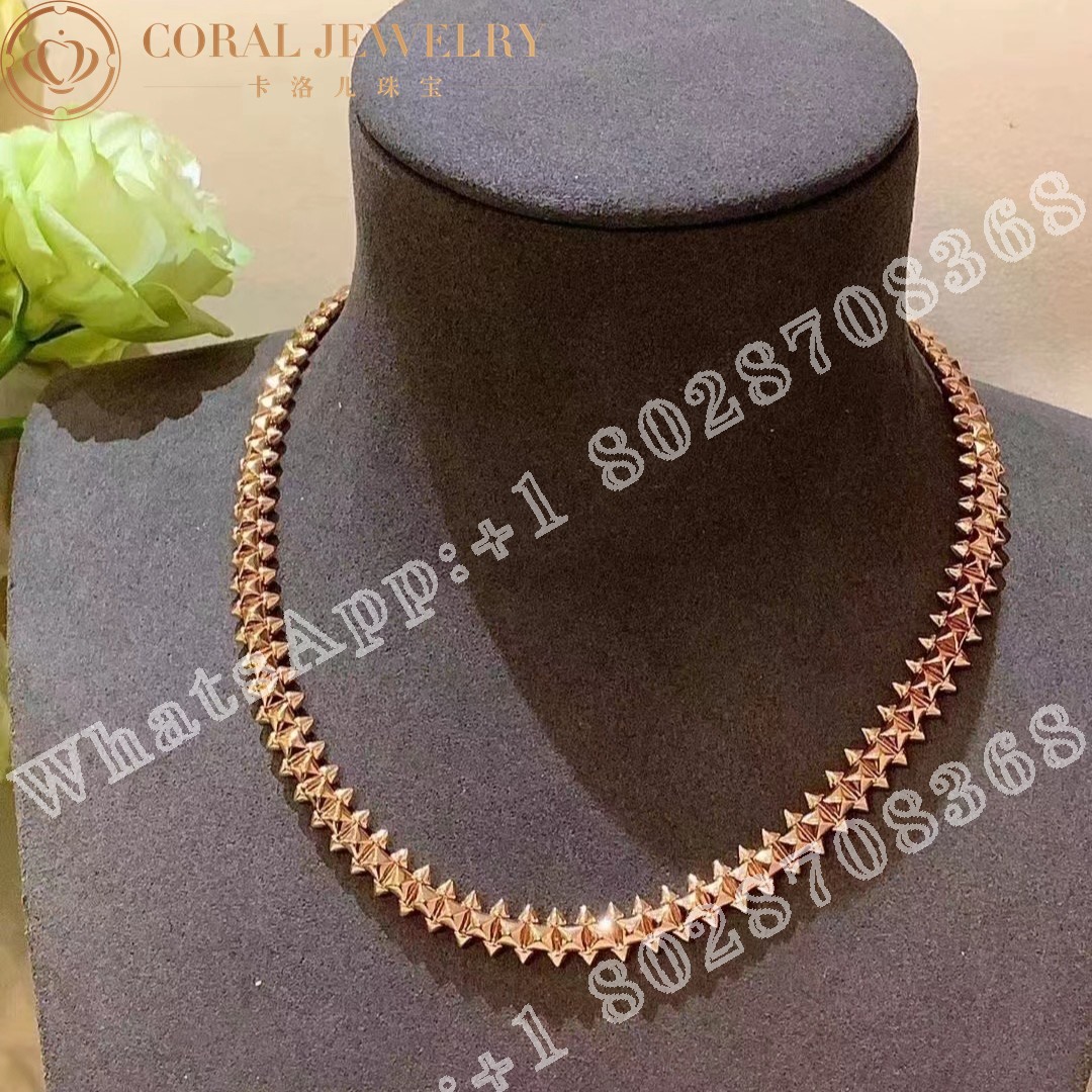 Cartier Clash De Cartier Flexible Necklace Medium Model Rose Gold Ref N7424407 Coral (4)