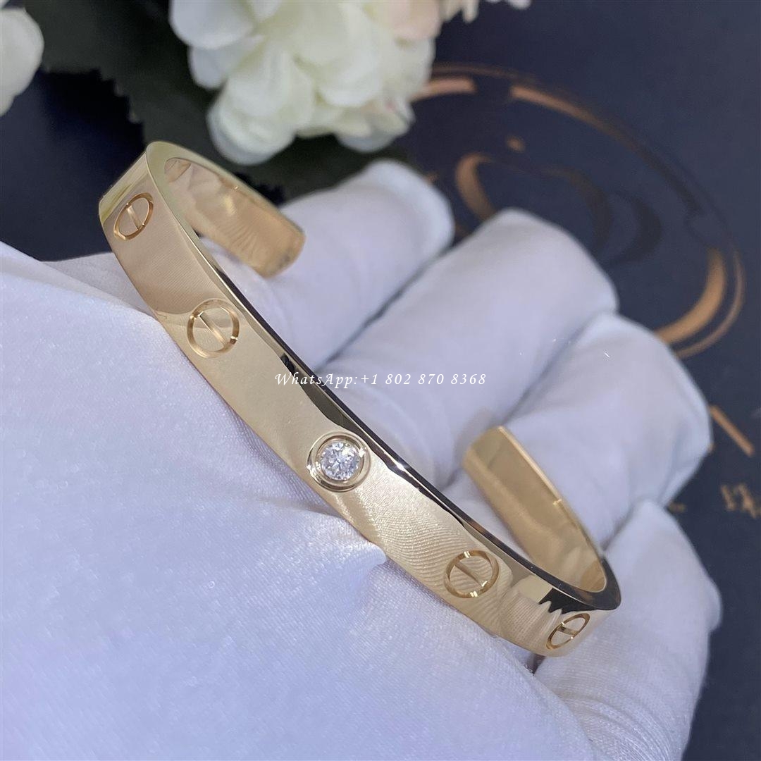 Cartier Love Bracelet, 1 Diamond Yellow Gold, Ref. B6029817