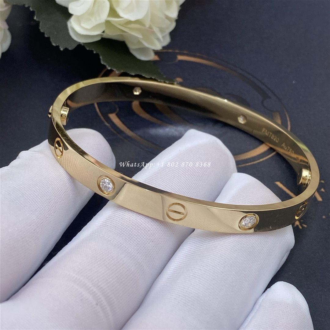 Cartier Love Bracelet, 4 Diamonds Yellow Gold Ref. B6035917