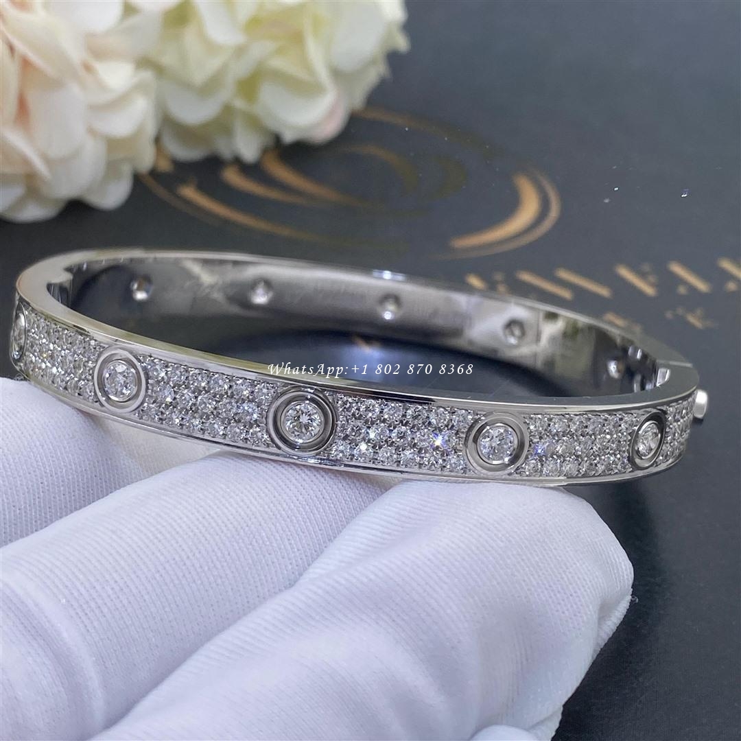 Cartier Love Bracelet, Diamond-paved White Gold Ref. N6033602