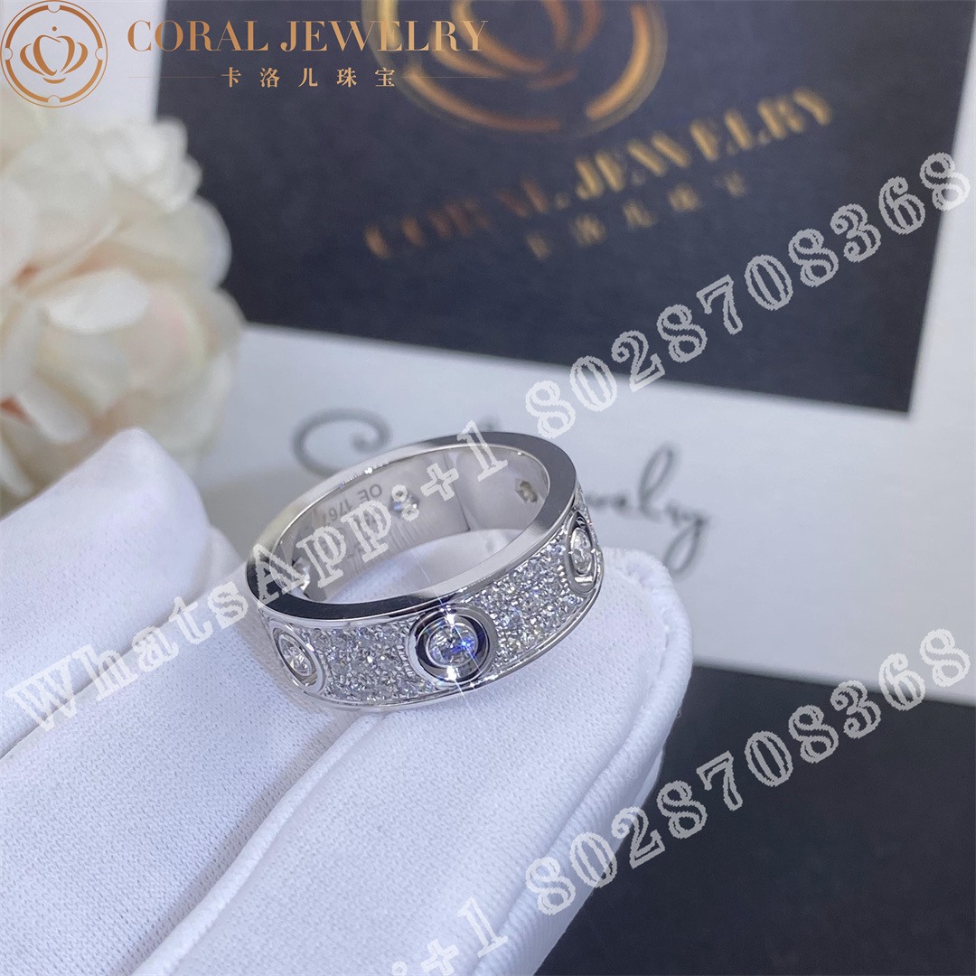 Cartier Love Ring Diamond Paved White Gold Ref N4210400 Coral (1)