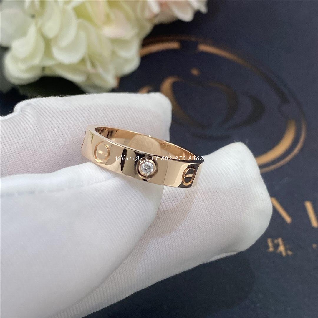 Cartier Love Wedding Band, 1 Diamond Rose Gold Ref. B4050700