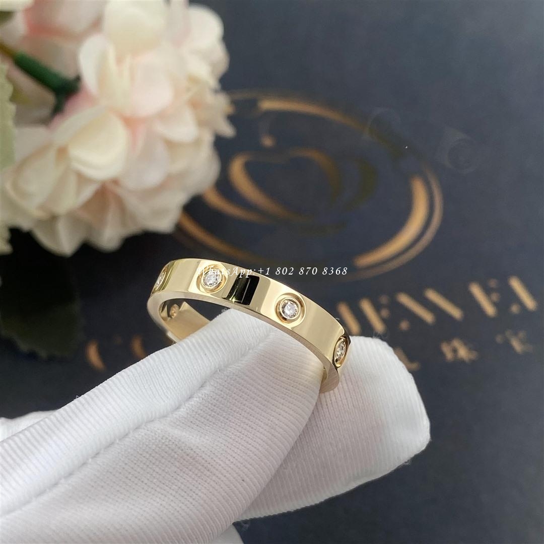 Cartier Love Wedding Band, 8 Diamonds Yellow Gold Ref. B4056200