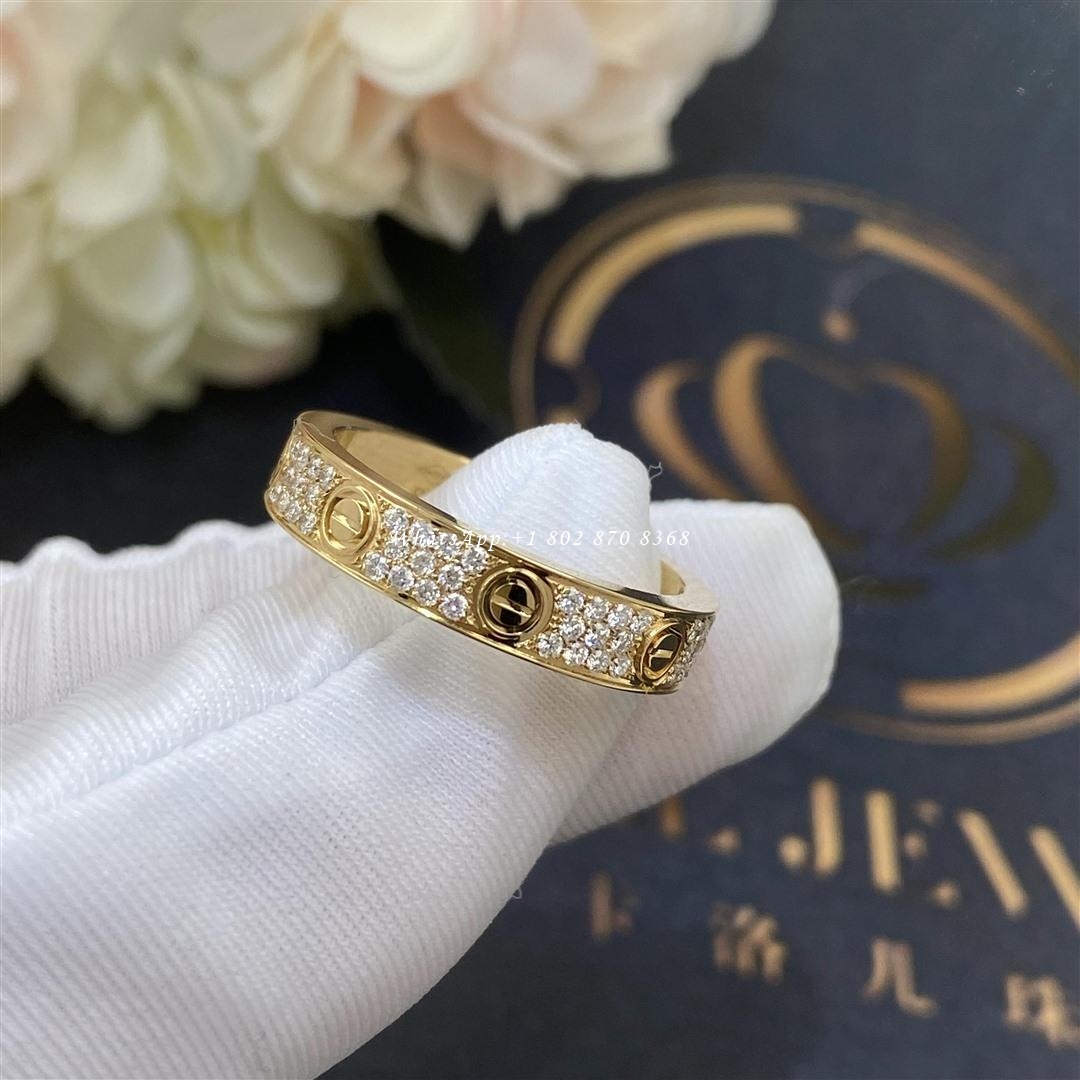 Cartier Love Wedding Band, Diamond-paved Yellow Gold Ref. B4083300