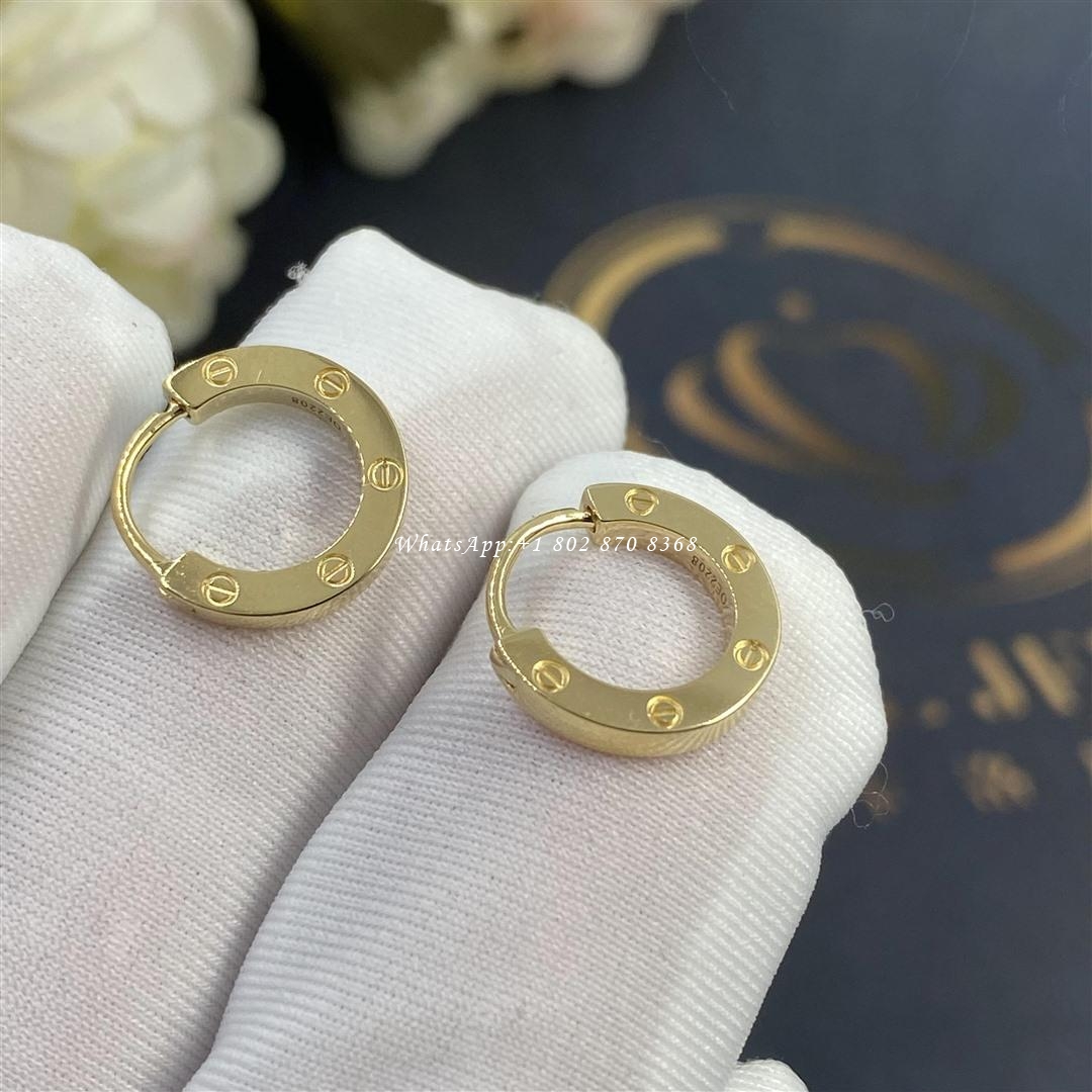 Cartier love earrings yellow gold hotsell