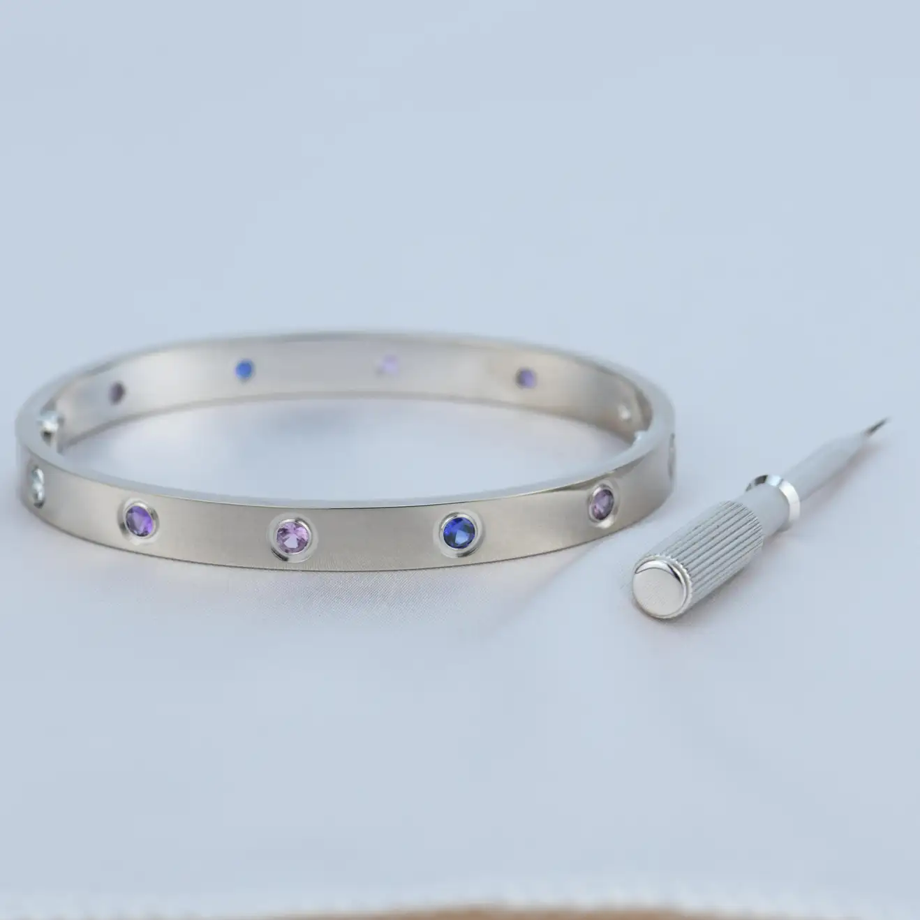 Cartier Love Bracelet Multi Gem White Gold Ref. B6036317