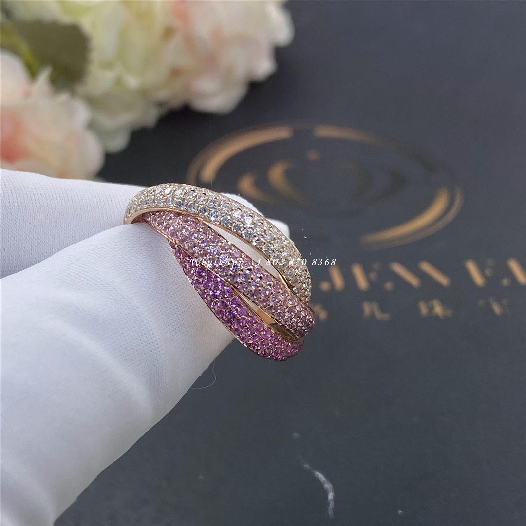 Cartier Trinity Ring Rose Gold and Diamonds N4230600