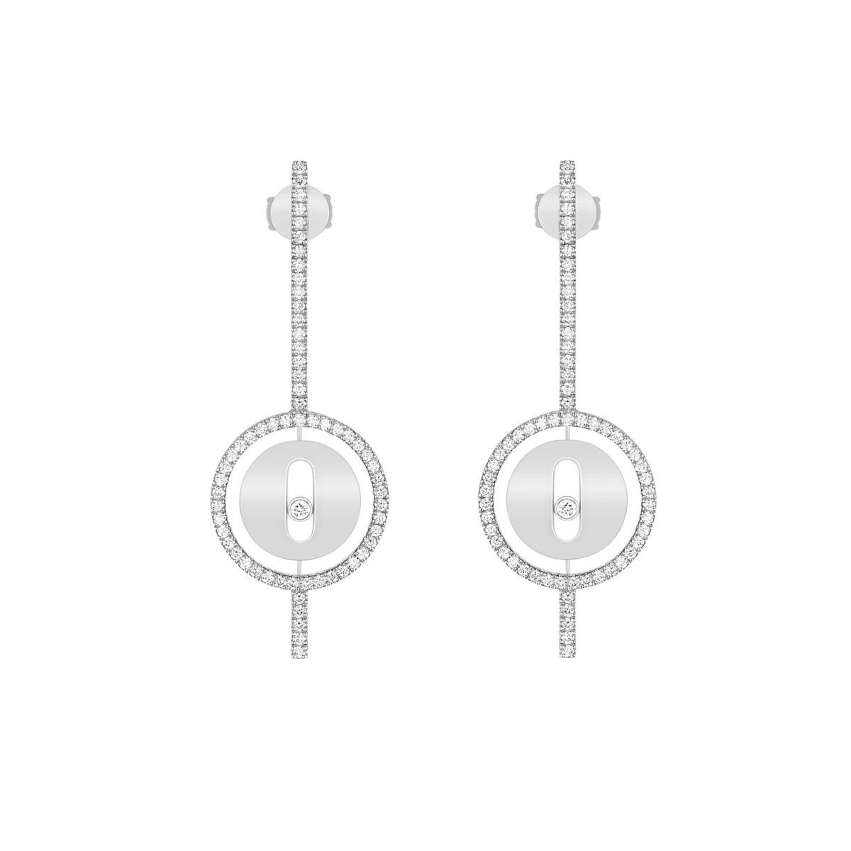 Messika Lucky Move Arrow White Gold Earrings with Diamonds Lucky Move Arrow 07516-WG