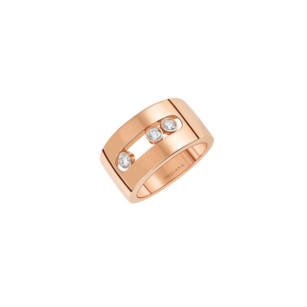 Messika Move Joaillerie Medium Rose Gold Ring with Diamonds 04732-PG