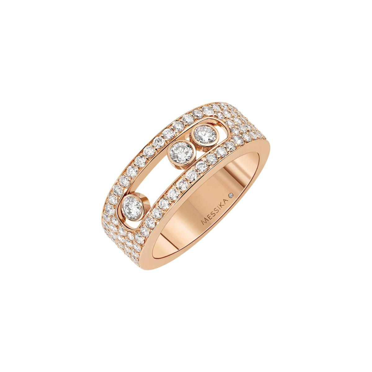 Messika Move Pave Rose Gold Ring with Diamonds 4703-PG