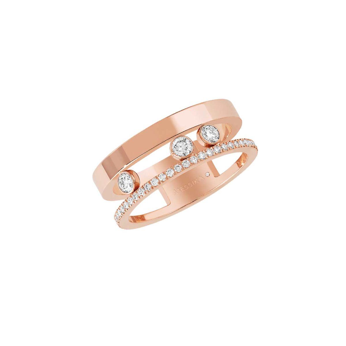 Messika Move Romane Rose Gold Ring with Diamonds 06516-PG