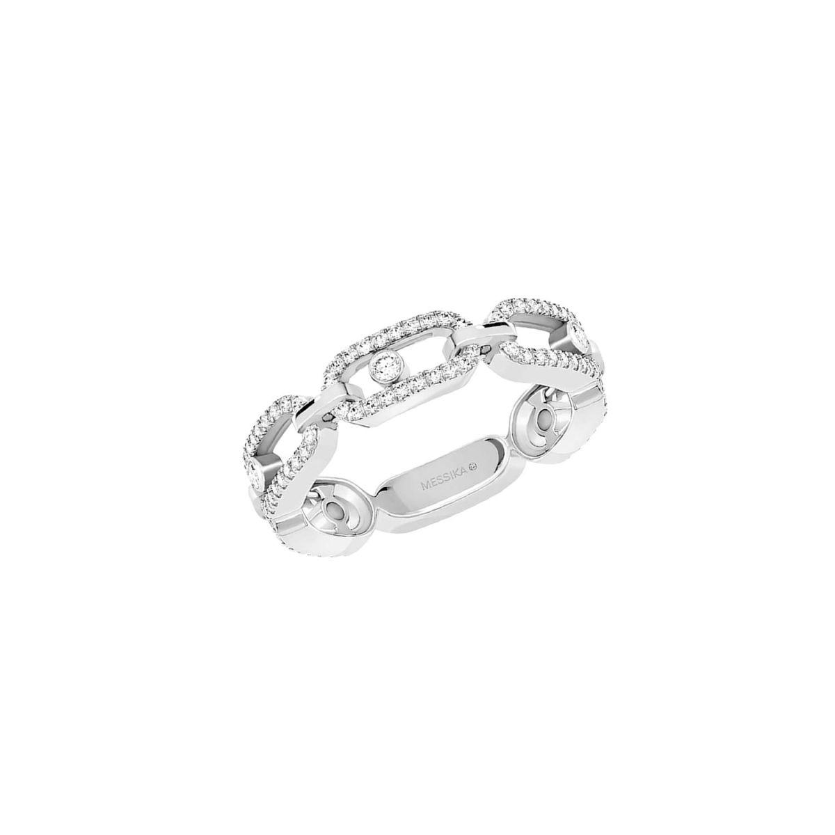 Messika Move Uno Multi Pave White Gold Ring with Diamonds 12012-WG