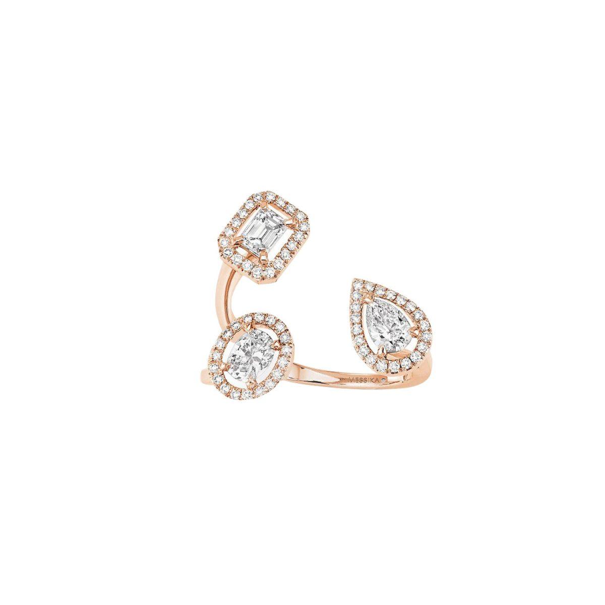 Messika My Twin Trilogy Rose Gold with Diamonds Ring 6695-PG