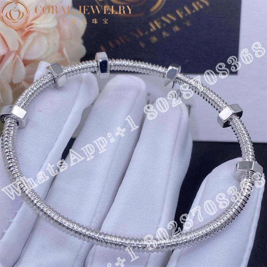 Cartier Ecrou De Cartier 18k White Gold Bracelet B6049616 Coral (4)