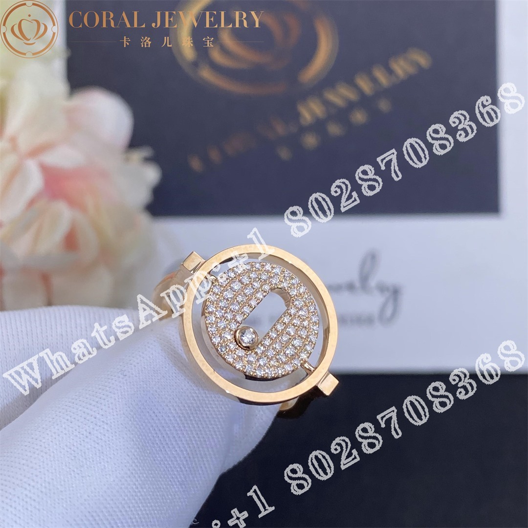 Messika Lucky Move Rose Gold Ring With Diamonds 07534 Pg Coral (1)