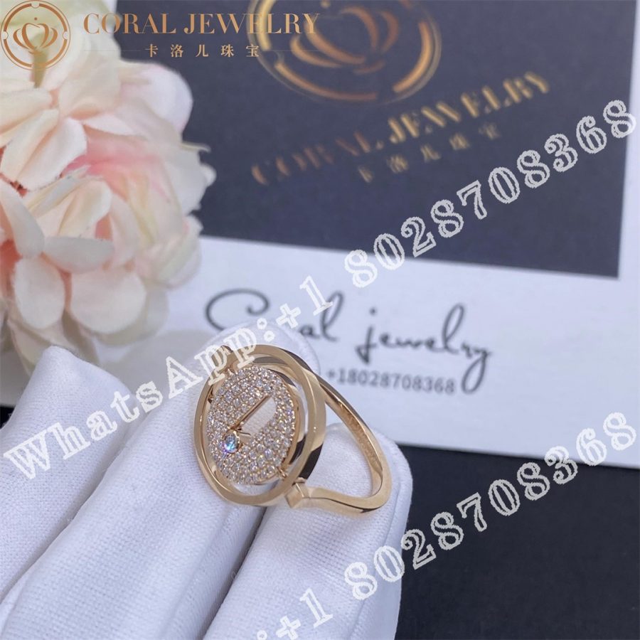 Messika Lucky Move Rose Gold Ring With Diamonds 07534 Pg Coral (8)