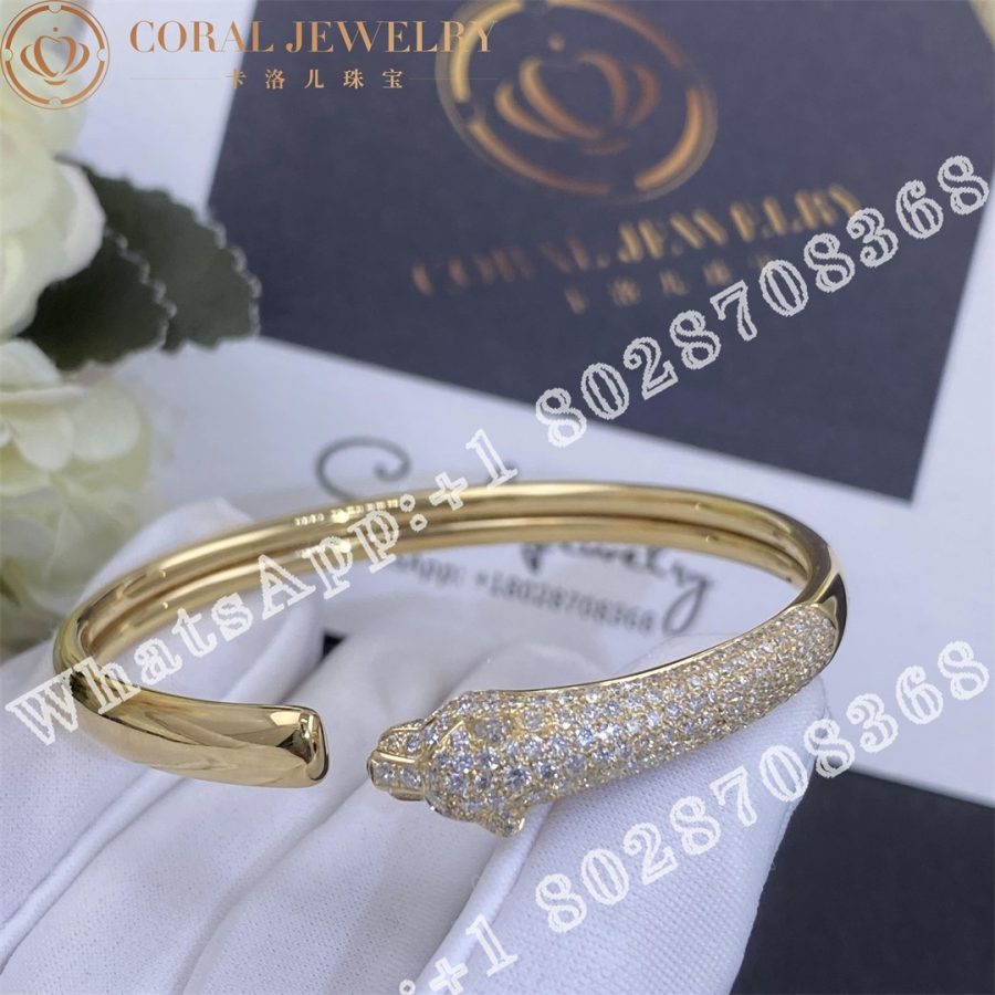 Cartier Panthere De Cartier Bracelet Yellow Gold Onyx Emeralds Diamonds Ref N6717817 Coral (6)