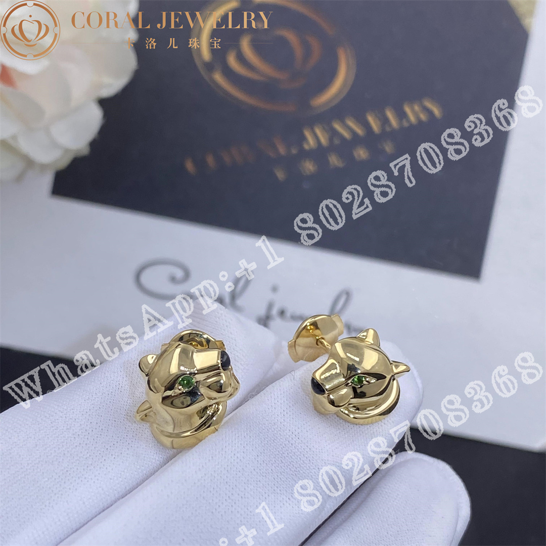 Cartier Panthere De Cartier Earrings Yellow Gold Ref B8043900 Coral (5)