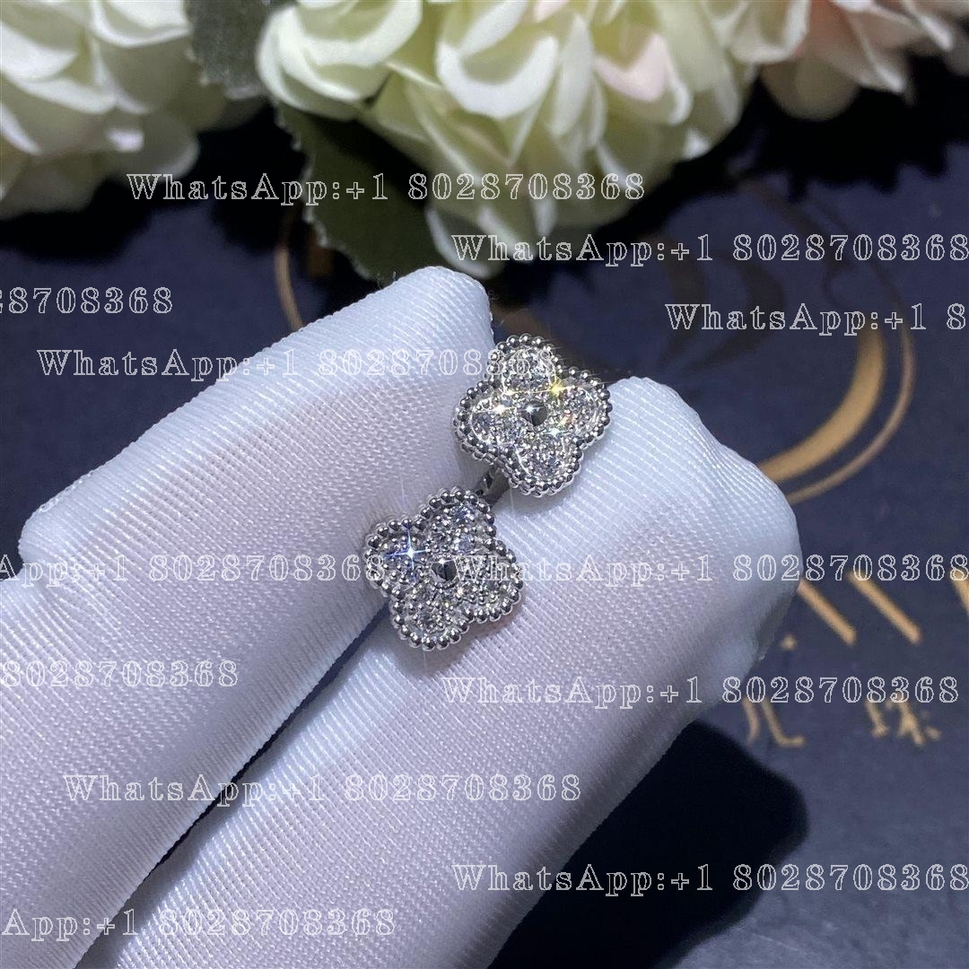 Van Cleef & Arpels Sweet Alhambra Earstuds White Gold, Diamond VCARO85500