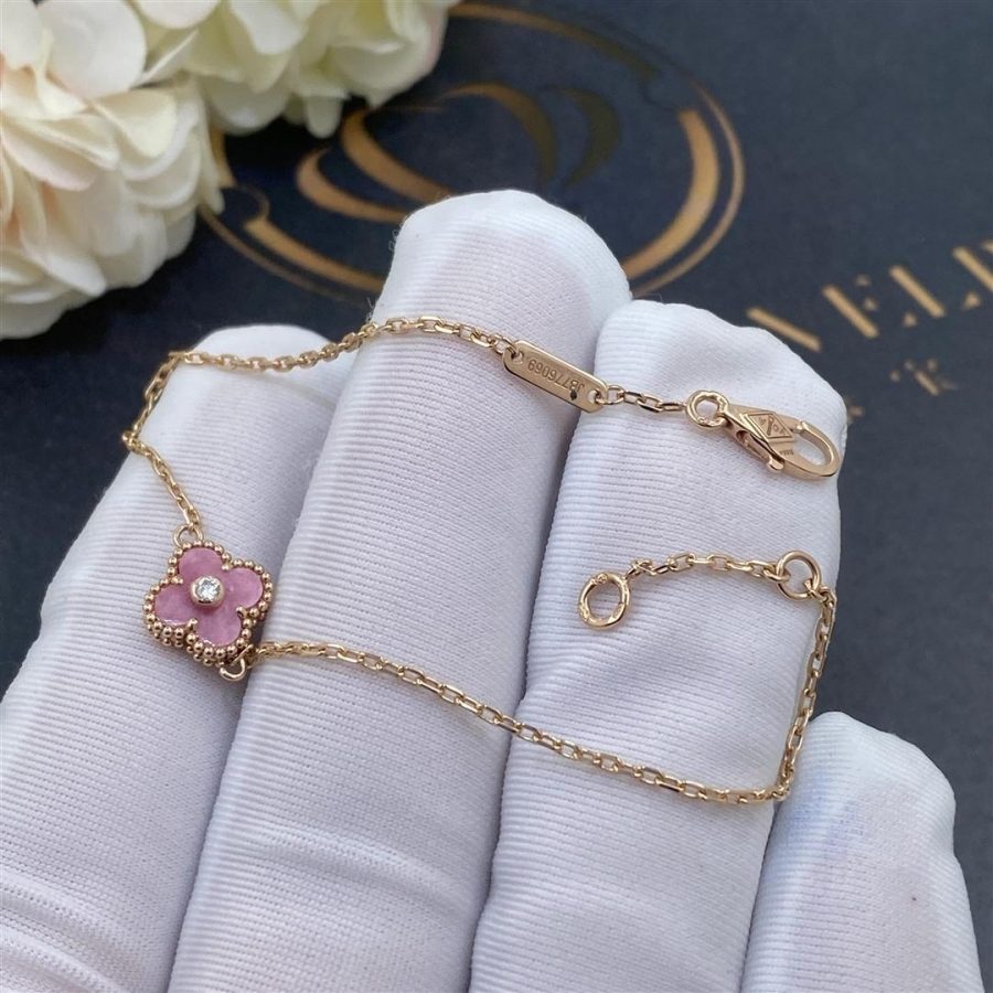 Van Cleef & Arpels Sweet Alhambra bracelet Rose gold Rhodonite Bracelet