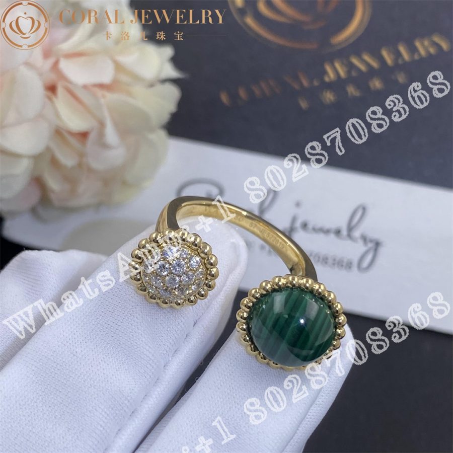 Van Cleef Arpels Perlee Couleurs Between The Finger Ring Yellow Gold Diamond Malachite Vcaro9su00 Coral (7)