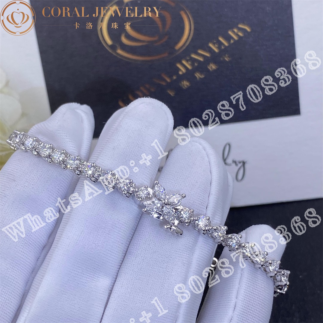 Tiffany Victoria Tennis Bracelet In Platinum With Diamonds Coral (2)