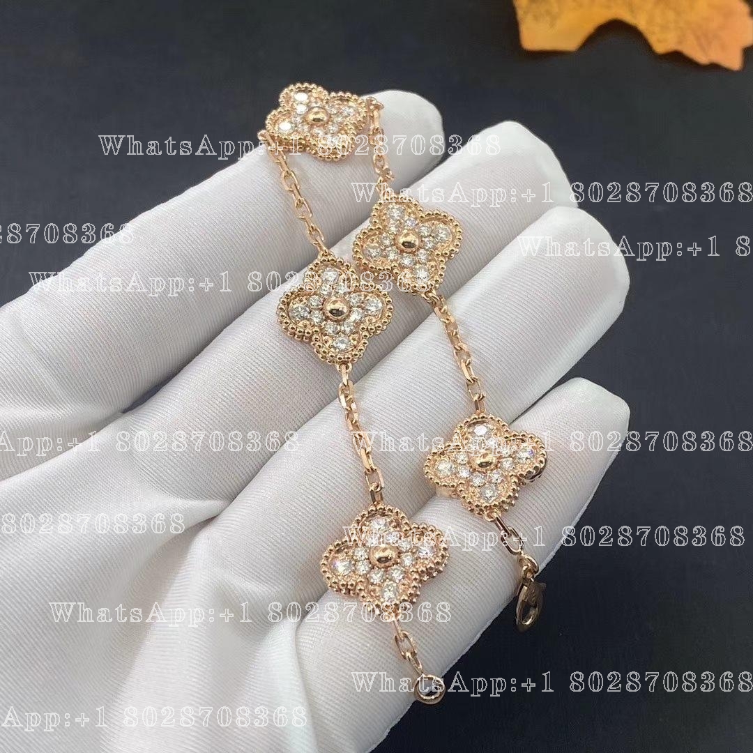 van-cleef-arpels-vintage-alhambra-bracelet-5-motifs-rose-gold-diamond