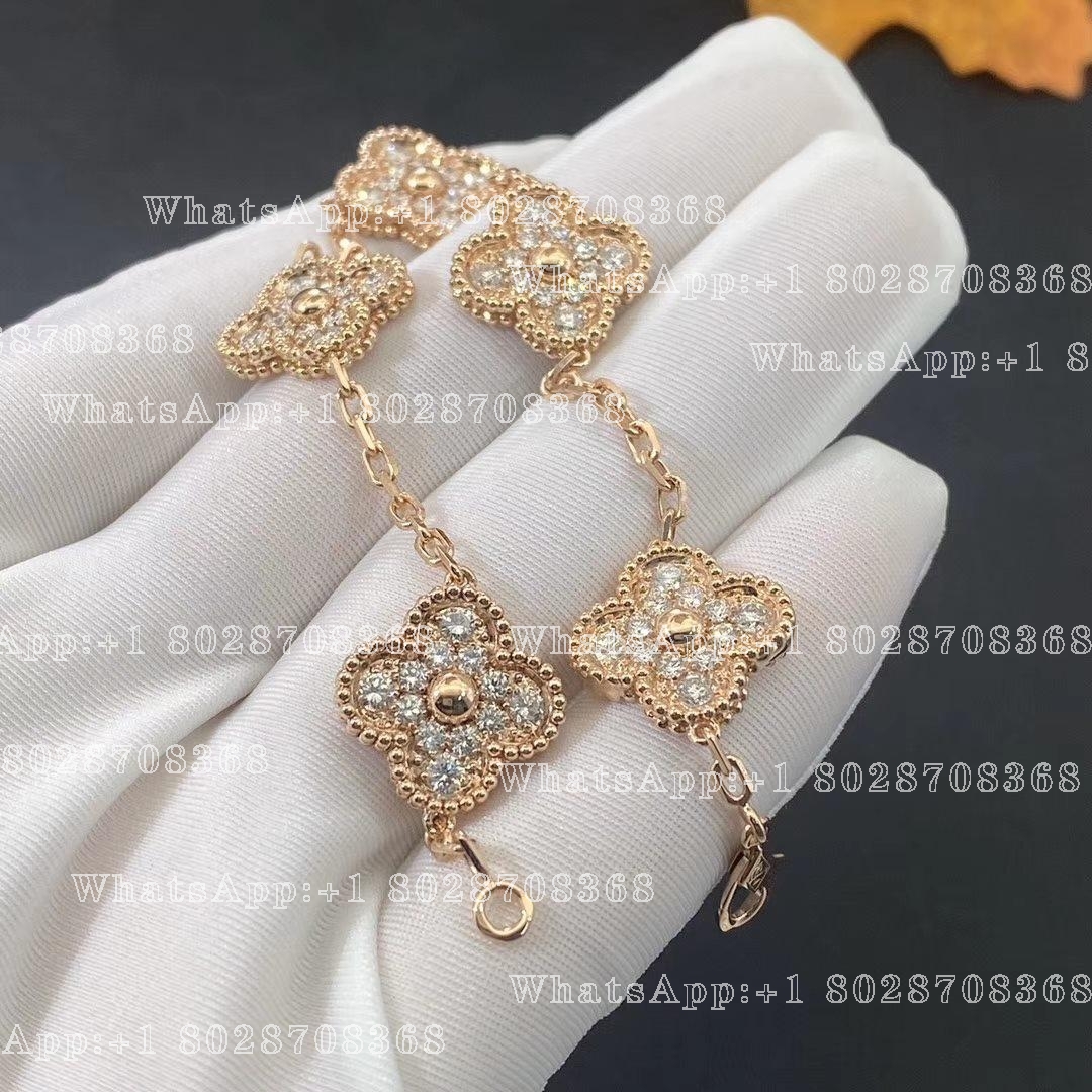 van-cleef-arpels-vintage-alhambra-bracelet-5-motifs-rose-gold-diamond