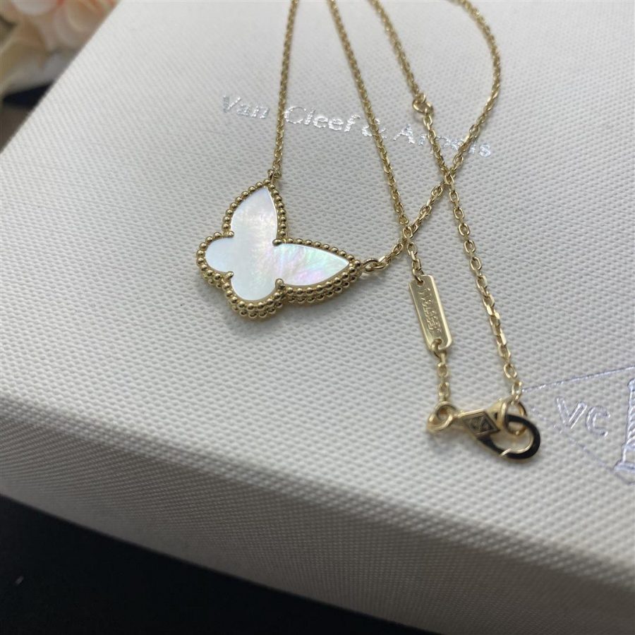 Van Cleef & Arpels Lucky Alhambra butterfly pendant Yellow gold, Mother-of-pearl VCARD99500