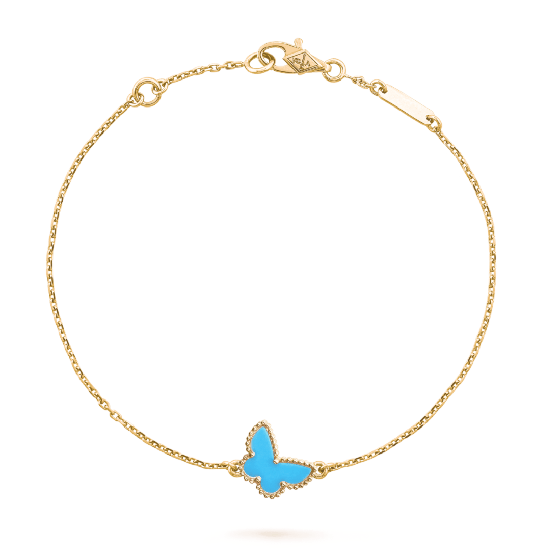 Van Cleef & Arpels Sweet Alhambra butterfly bracelet Yellow gold, Turquoise