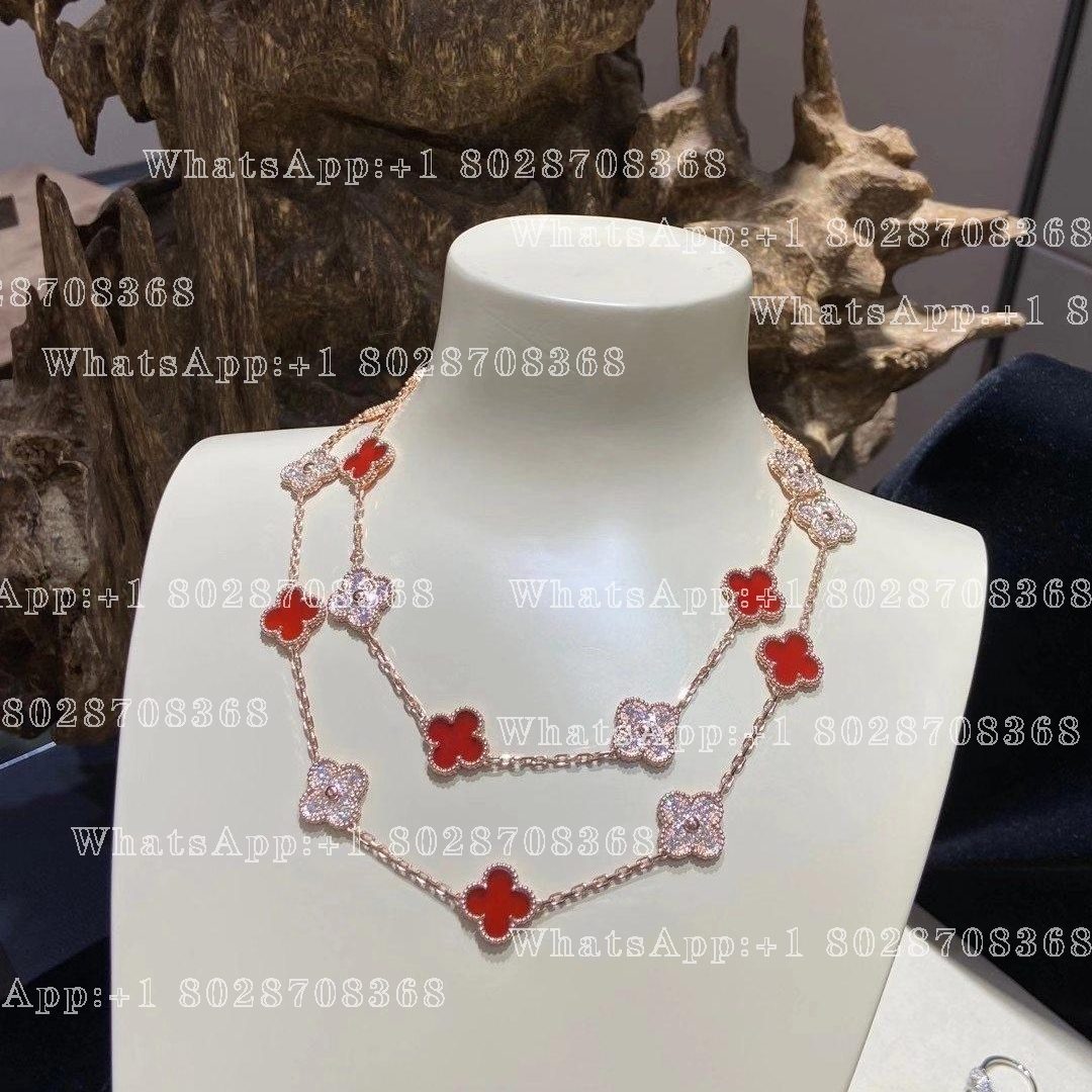 van-cleef-arpels-vintage-alhambra-long-necklace-20-motifs-yellow-gold-diamond-mother-of-pearl-carnelian