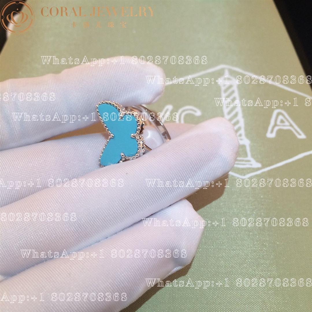 Van Cleef & Arpels Lukcy Alhambra Turquoise Butterfly Ring